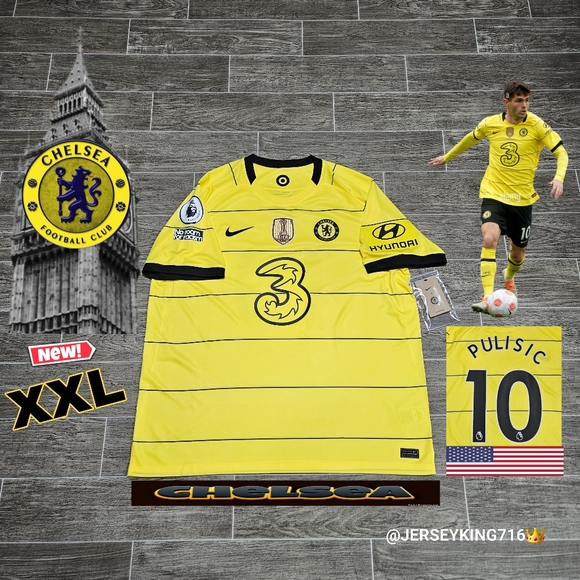 Nike Chelsea FC Christian Pulisic #10 2021/2022 away jersey with